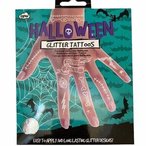 Halloween Glitter Tattoos Silver Costume Accessory Decor